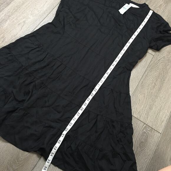 NWT Loft Tiered Flared Dress Short Sleeve Puff sleeve Size 12P - Picture 6 of 8